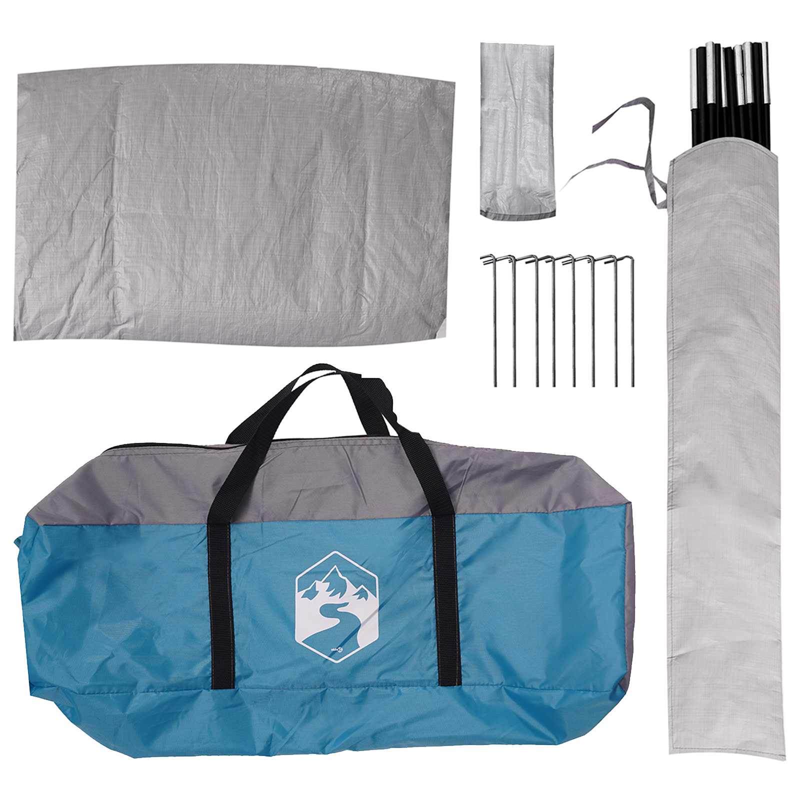vidaXL Car Tent with Roof Blue 239 x 210 x 210 cm Polyester and Steel