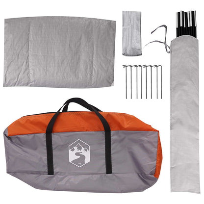 vidaXL Car Tent Grey and Orange 239 x 210 x 210 cm Polyester and Steel