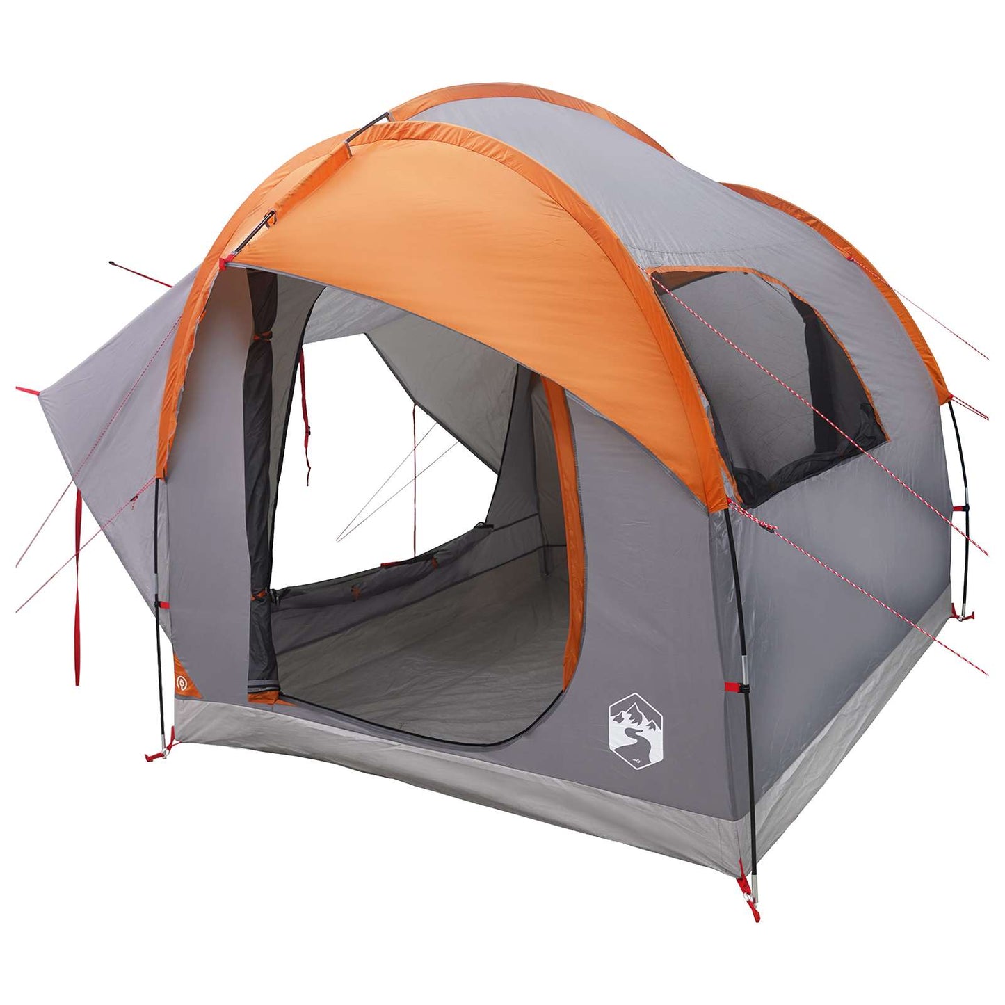 vidaXL Car Tent Grey and Orange 239 x 210 x 210 cm Polyester and Steel