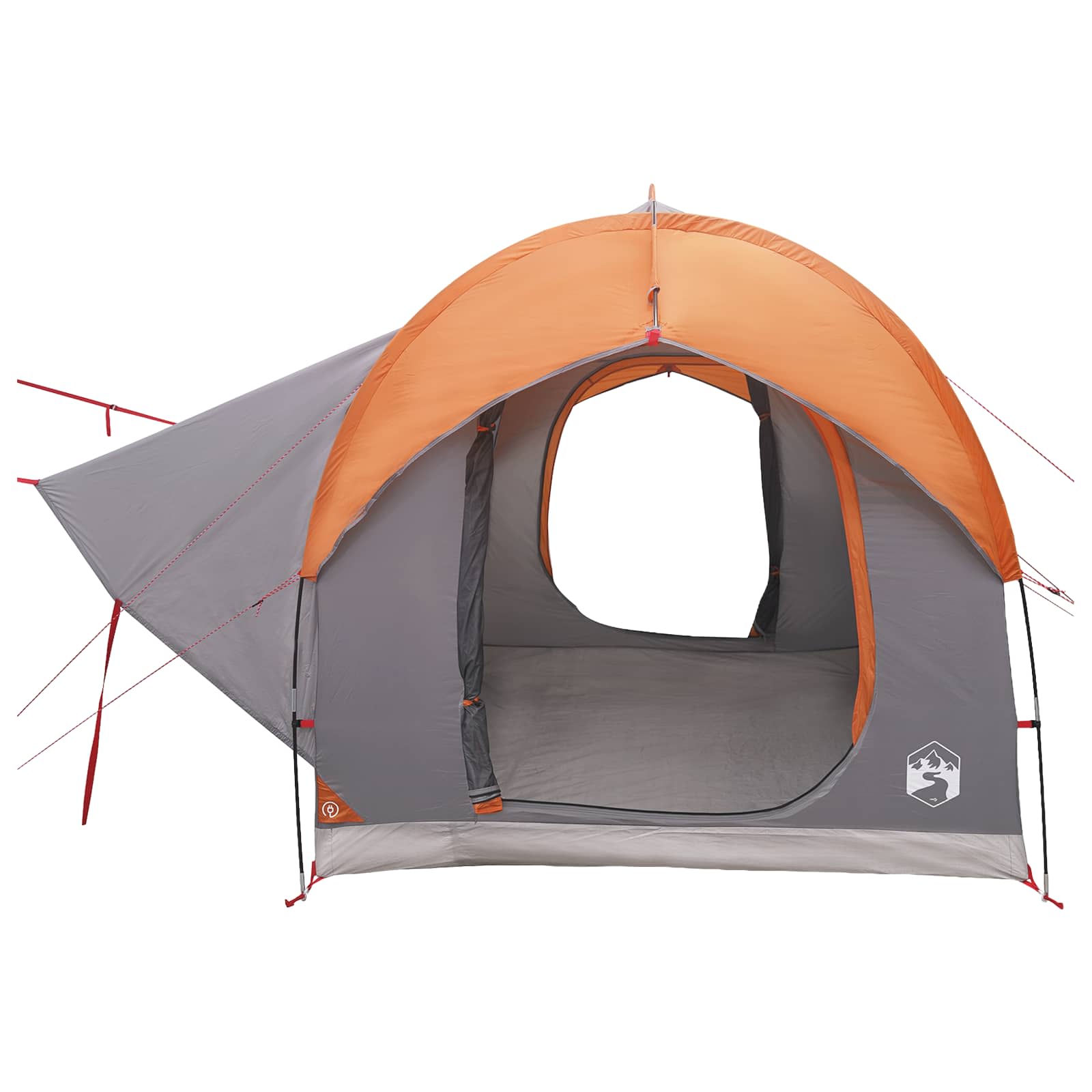 vidaXL Car Tent Grey and Orange 239 x 210 x 210 cm Polyester and Steel