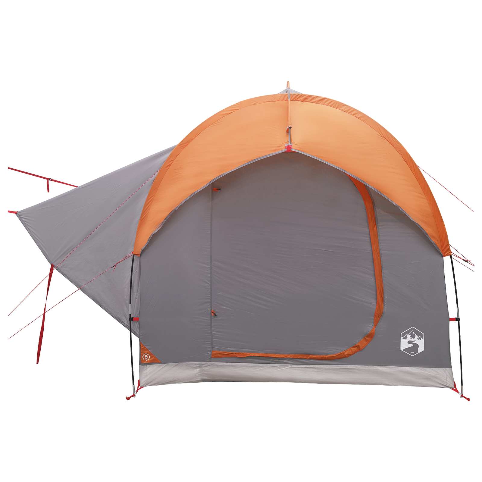 vidaXL Car Tent Grey and Orange 239 x 210 x 210 cm Polyester and Steel
