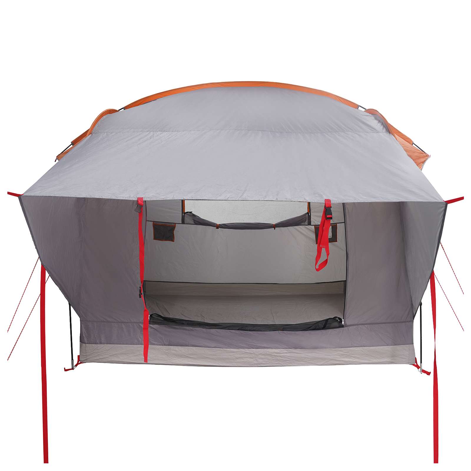 vidaXL Car Tent Grey and Orange 239 x 210 x 210 cm Polyester and Steel
