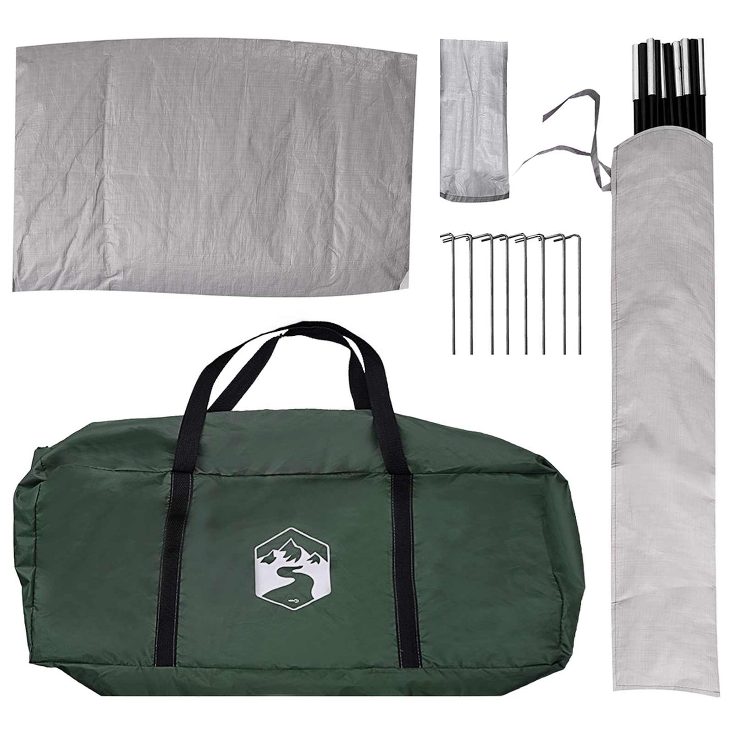 vidaXL Car Tent Army Green 239 x 210 x 210 cm Polyester and Steel