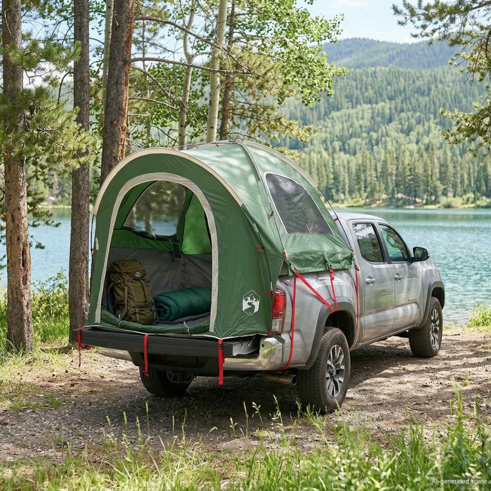 vidaXL Car Tent 200 x 170 x 170 cm Green Polyester and Steel
