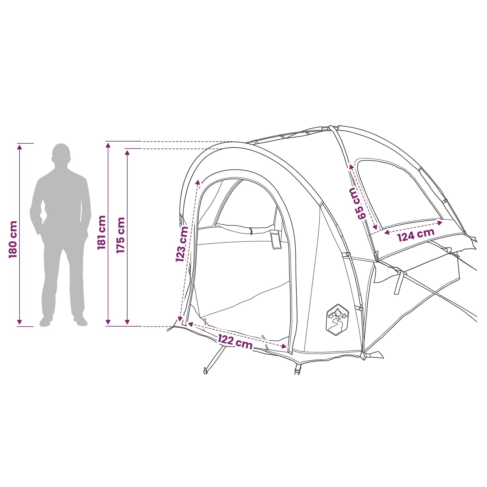 vidaXL Car Tent 200 x 170 x 170 cm Green Polyester and Steel