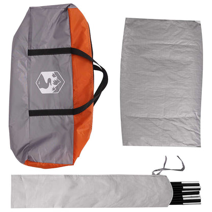 vidaXL Car Tent 200 x 170 x 170 cm Grey and Orange Polyester and Steel