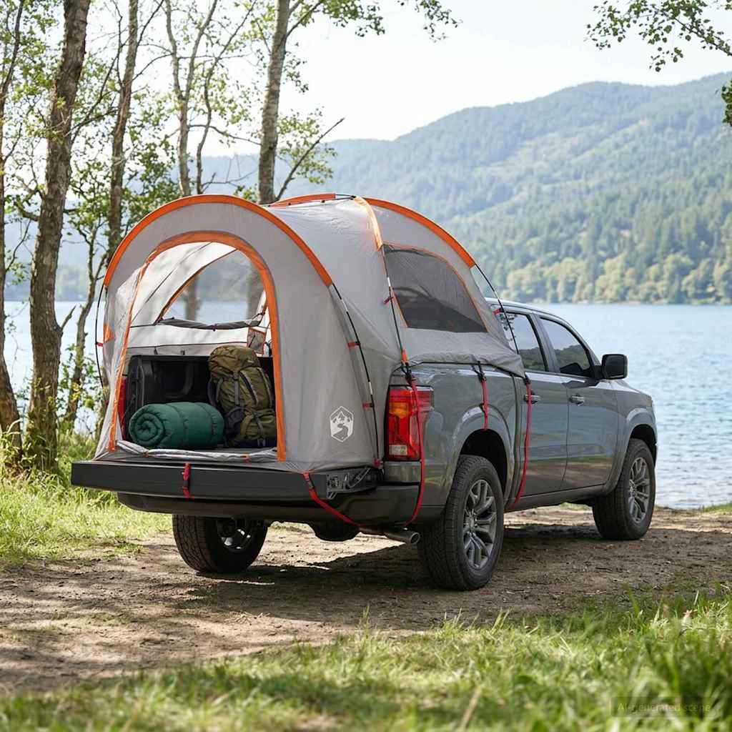 vidaXL Car Tent 200 x 170 x 170 cm Grey and Orange Polyester and Steel