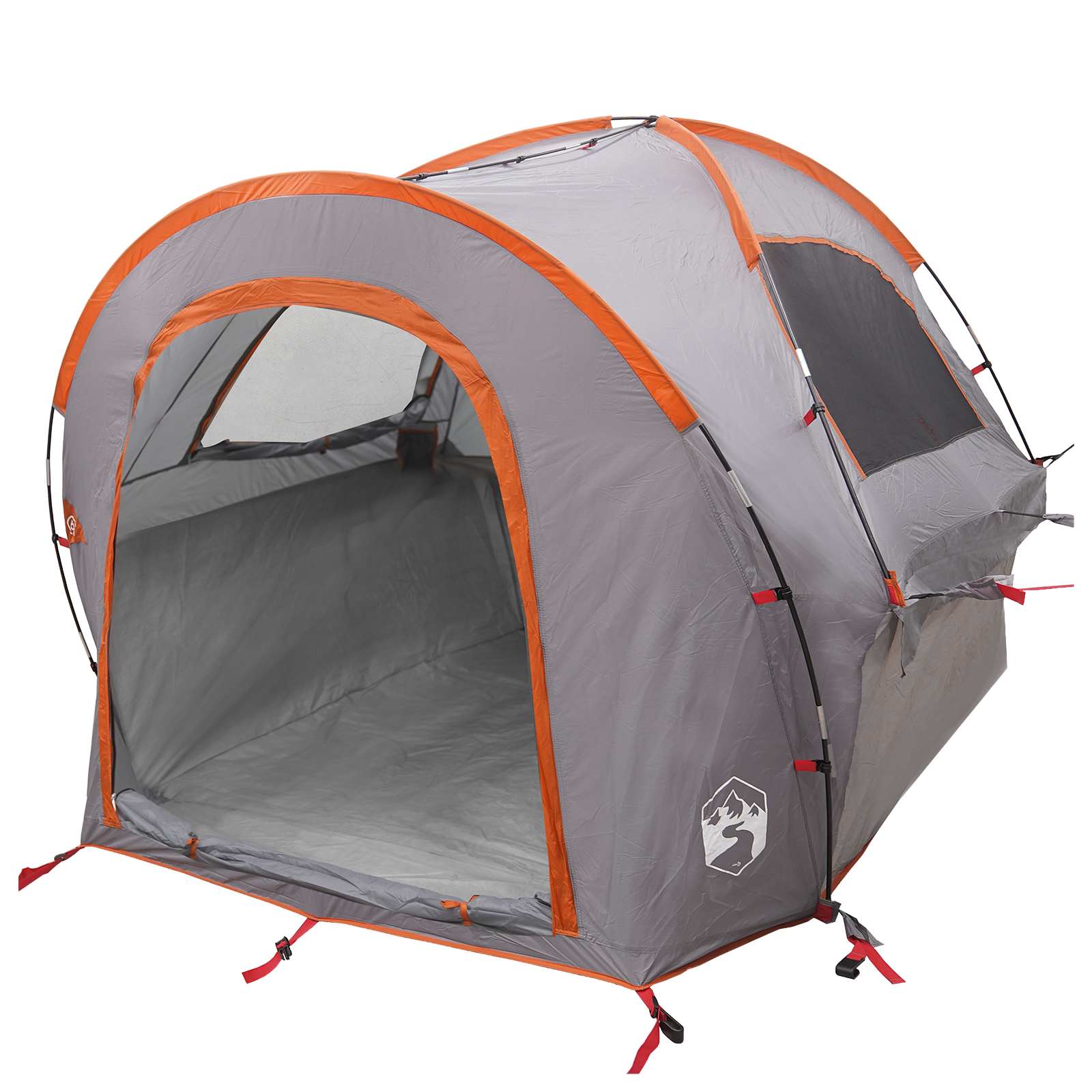 vidaXL Car Tent 200 x 170 x 170 cm Grey and Orange Polyester and Steel