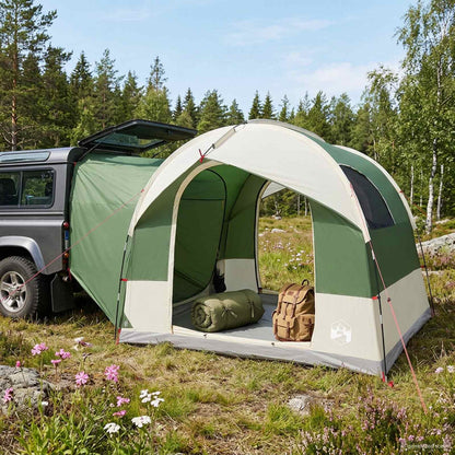 vidaXL Tailgate Tent with Rainfly Water-resistant Green 4-Person