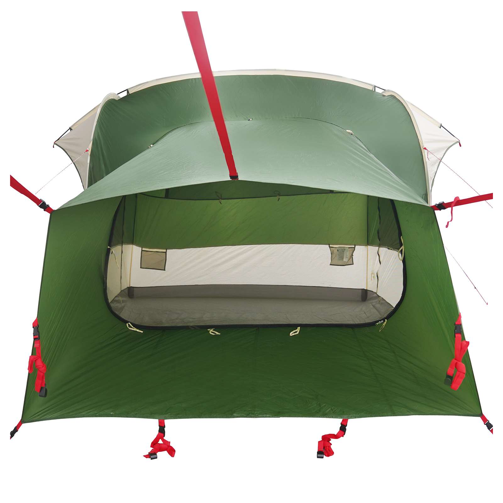 vidaXL Tailgate Tent with Rainfly Water-resistant Green 4-Person