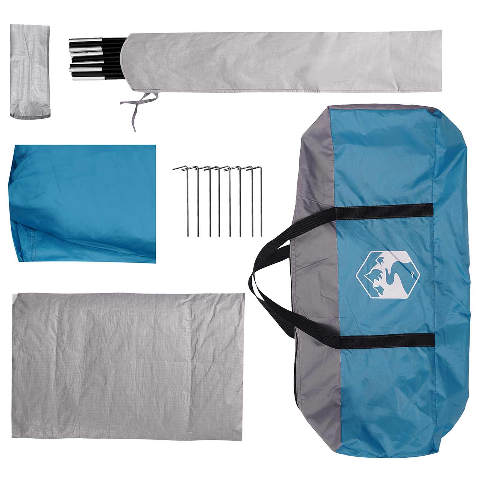 vidaXL Tailgate Tent with Rainfly Water-resistant Blue - 250 x 250 x 220 cm