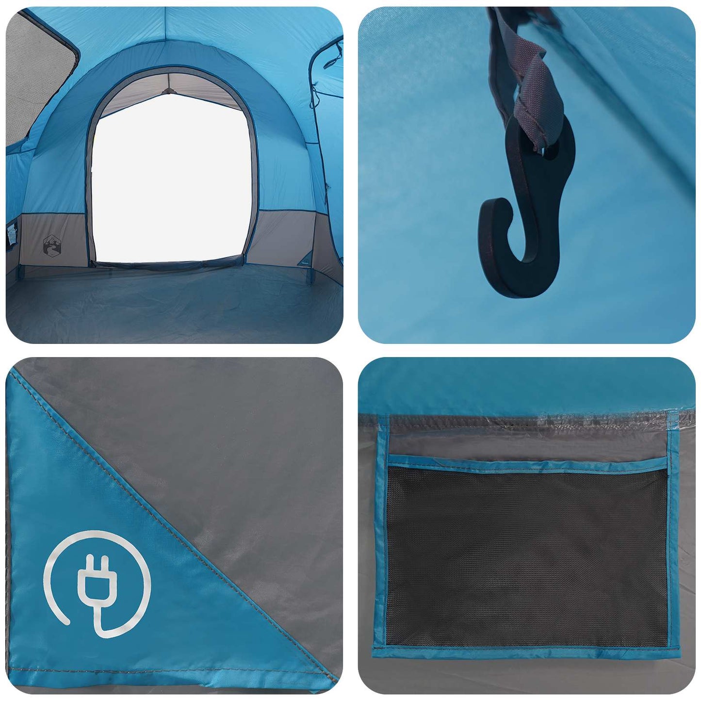 vidaXL Tailgate Tent with Rainfly Water-resistant Blue - 250 x 250 x 220 cm