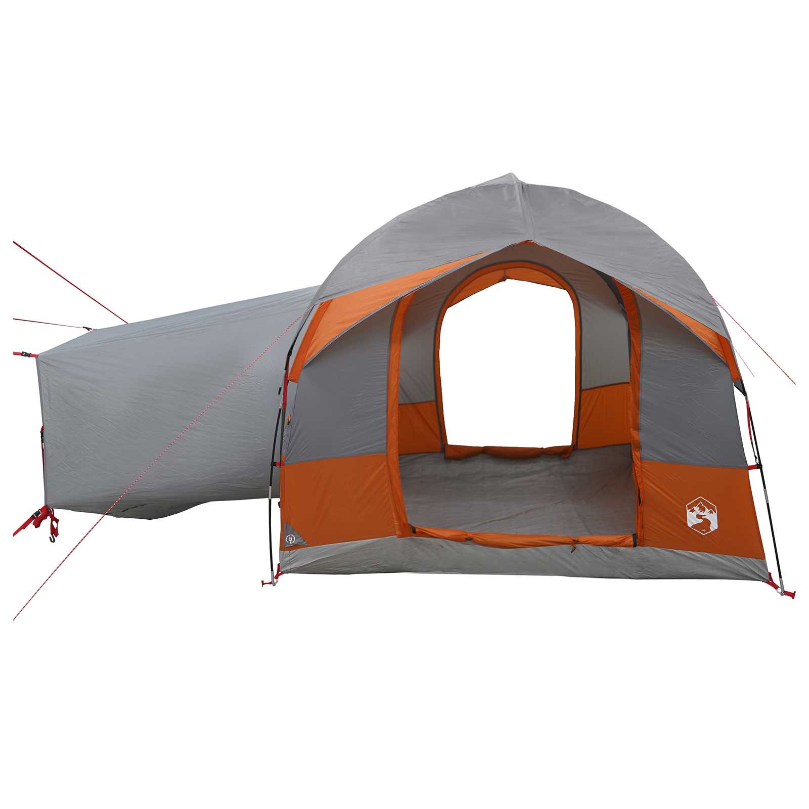 vidaXL Tailgate Tent with Rainfly Water-resistant Grey and Orange - 250 x 250 x 220 cm