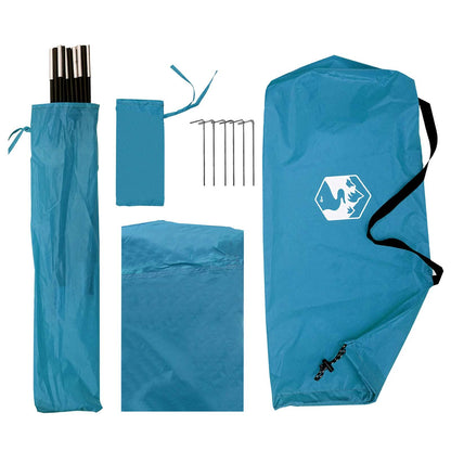 vidaXL Car Tent 308 x 215 x 220 cm Blue Polyester and Steel