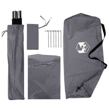 vidaXL Car Tent 308 x 215 x 220 cm Grey and Orange Polyester and Steel