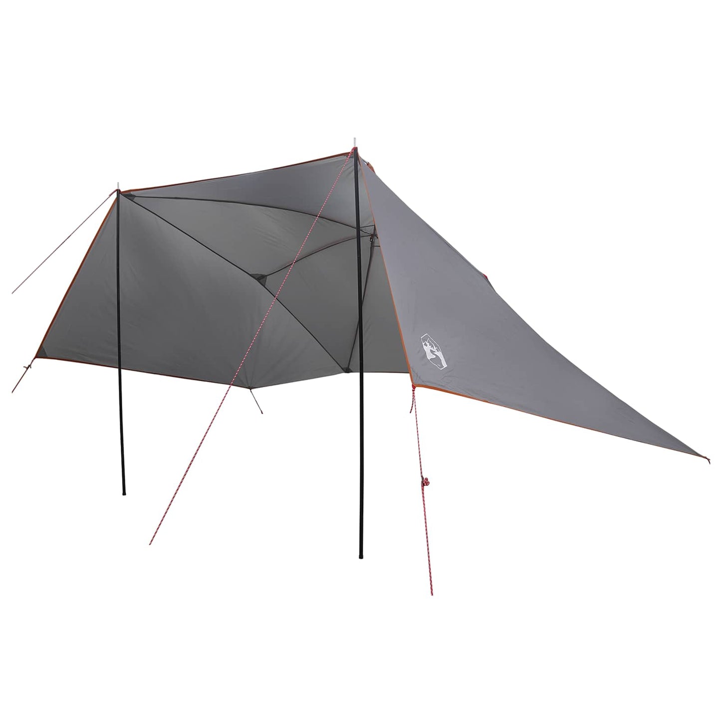 vidaXL Car Tent 308 x 215 x 220 cm Grey and Orange Polyester and Steel