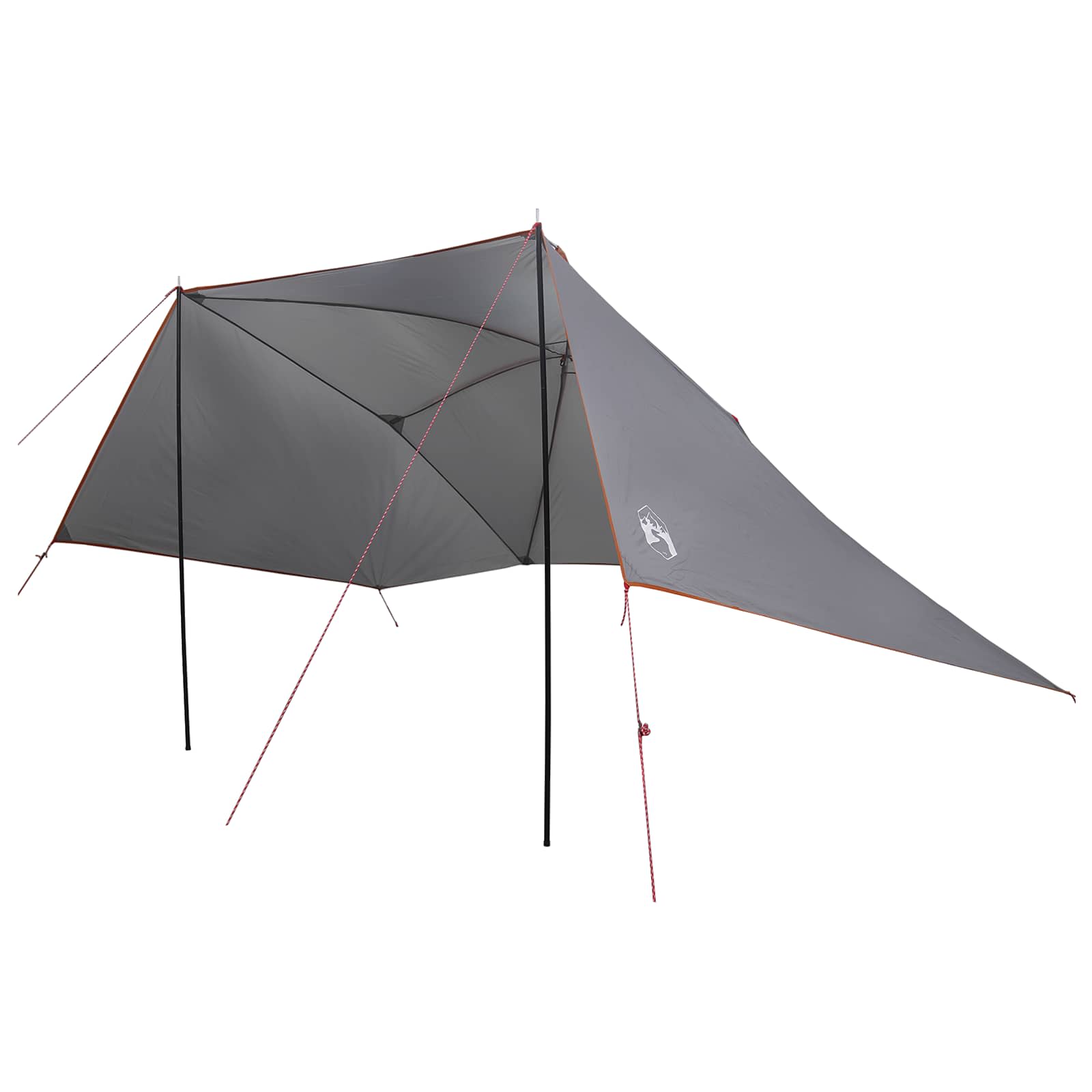 vidaXL Car Tent 308 x 215 x 220 cm Grey and Orange Polyester and Steel