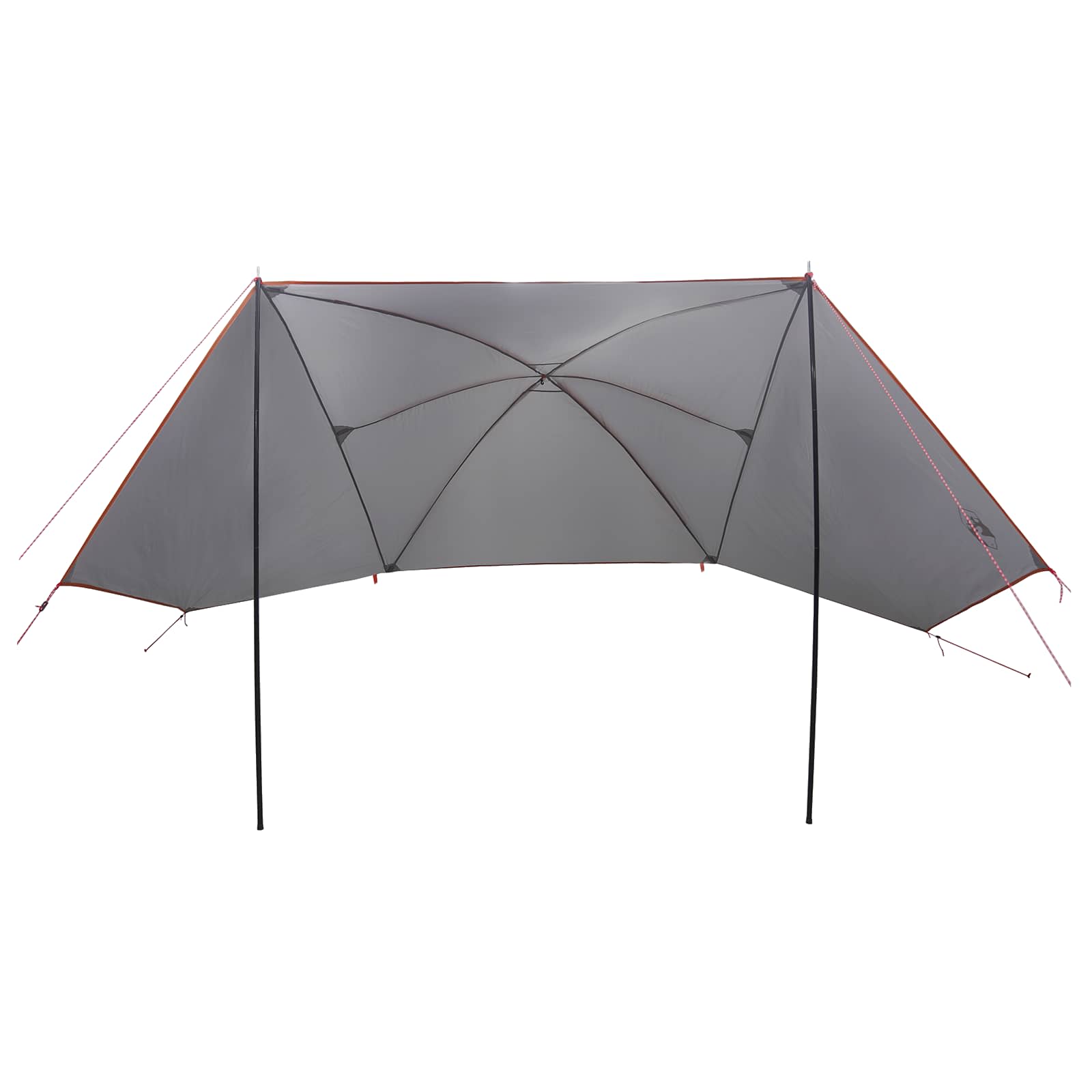 vidaXL Car Tent 308 x 215 x 220 cm Grey and Orange Polyester and Steel