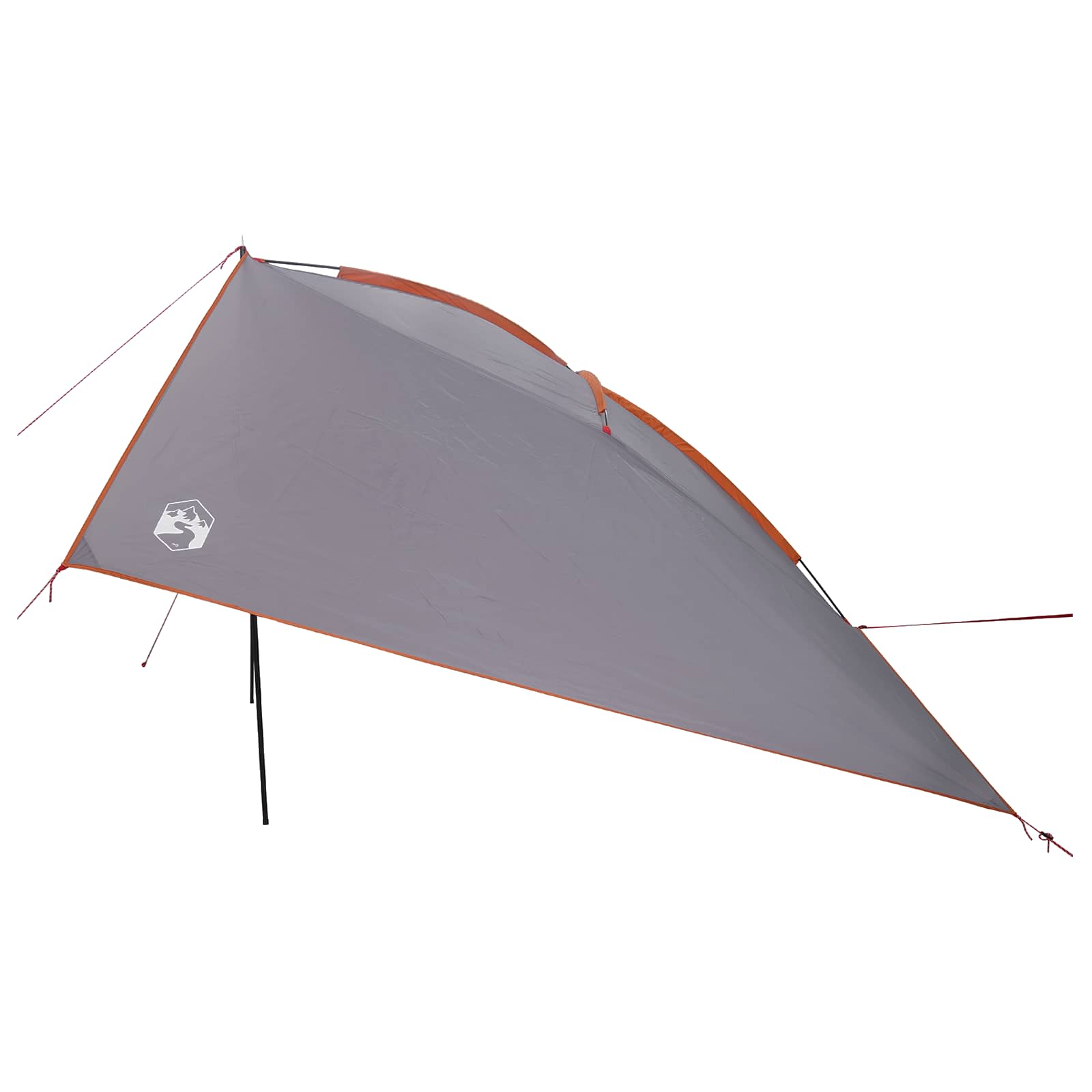 vidaXL Car Tent 308 x 215 x 220 cm Grey and Orange Polyester and Steel