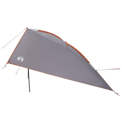 vidaXL Car Tent 308 x 215 x 220 cm Grey and Orange Polyester and Steel