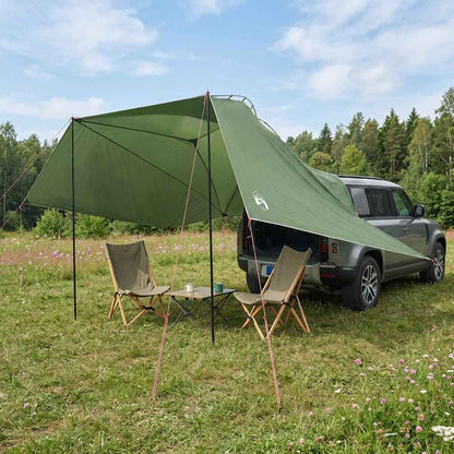 vidaXL Car Tent 350 x 250 cm Green Polyester and Steel