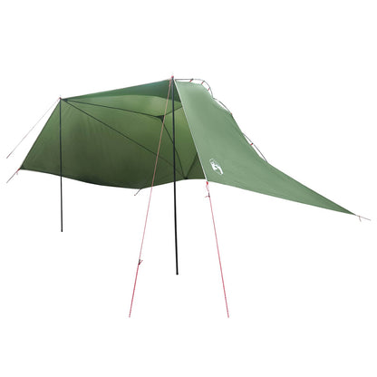 vidaXL Car Tent 350 x 250 cm Green Polyester and Steel