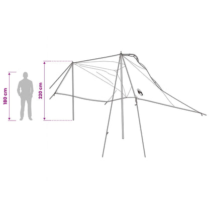 vidaXL Car Tent 350 x 250 cm Green Polyester and Steel