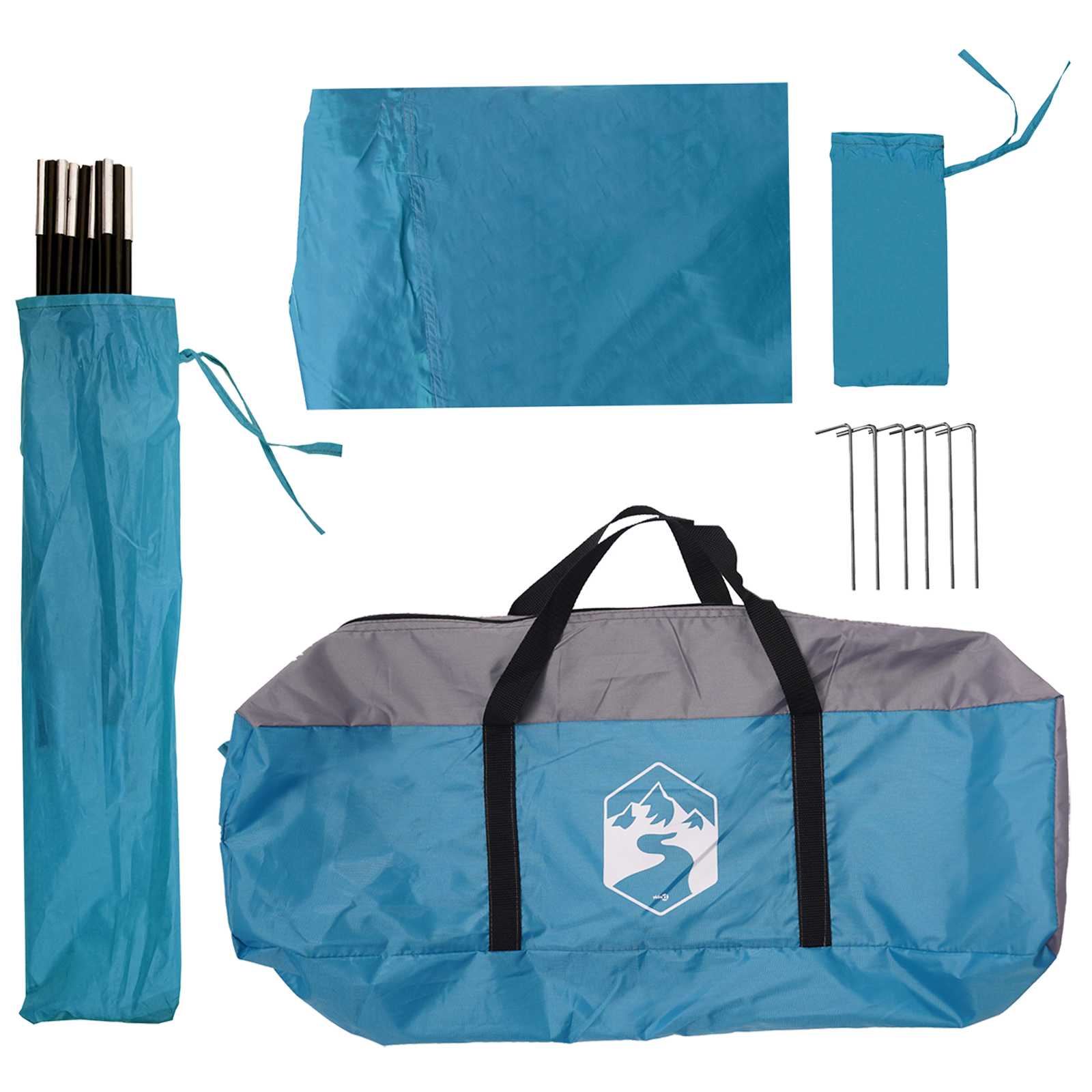 vidaXL Car Tent 350 x 250 cm Blue Polyester and Steel
