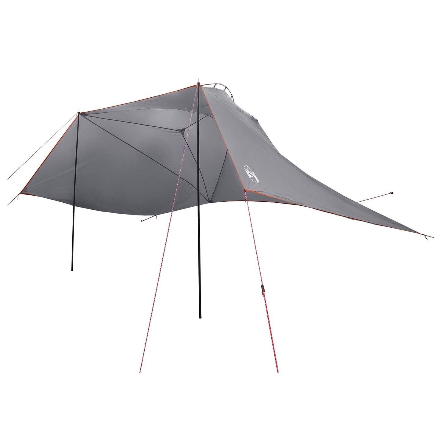 vidaXL Car Tent 350 x 250 cm Grey and Orange Polyester and Steel