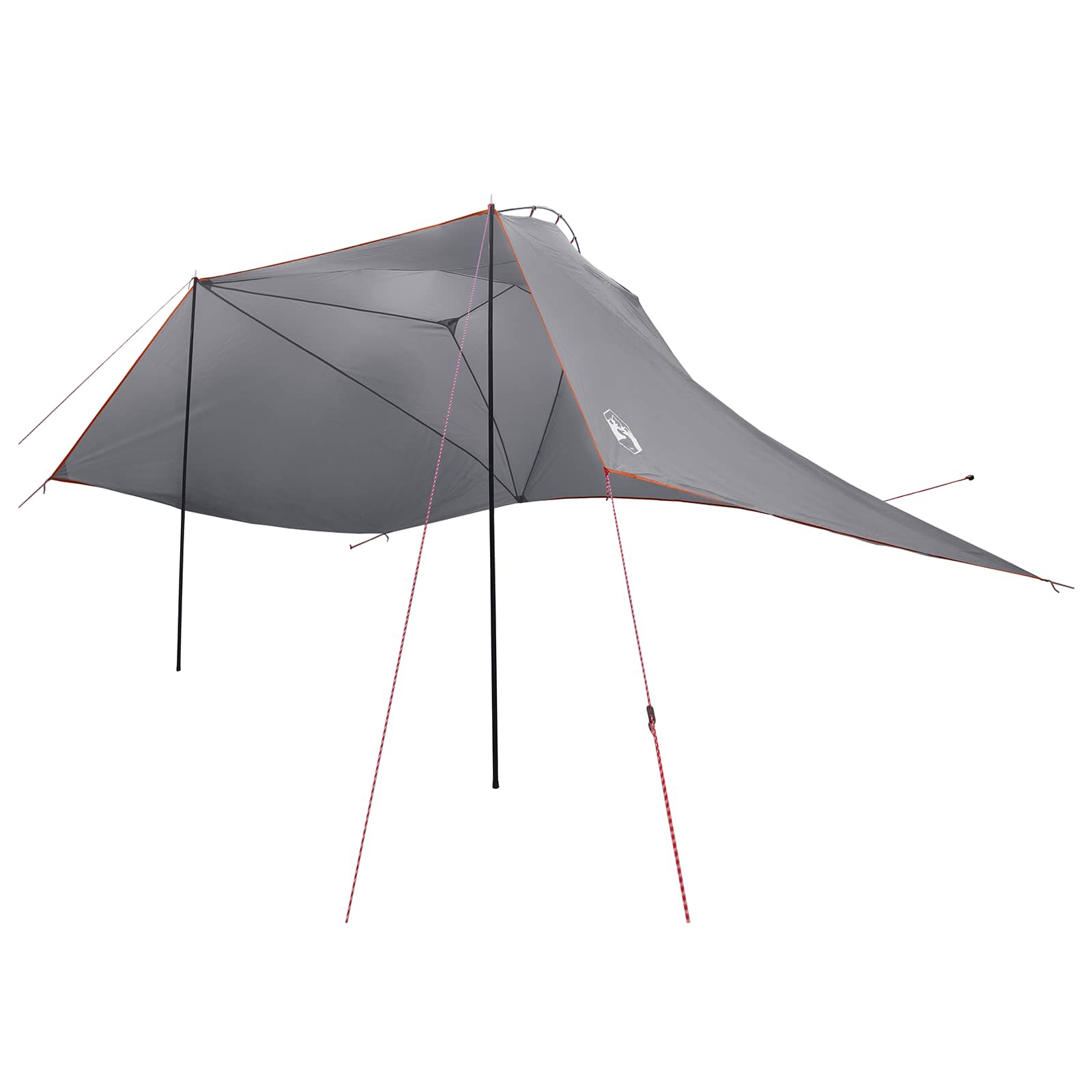 vidaXL Car Tent 350 x 250 cm Grey and Orange Polyester and Steel