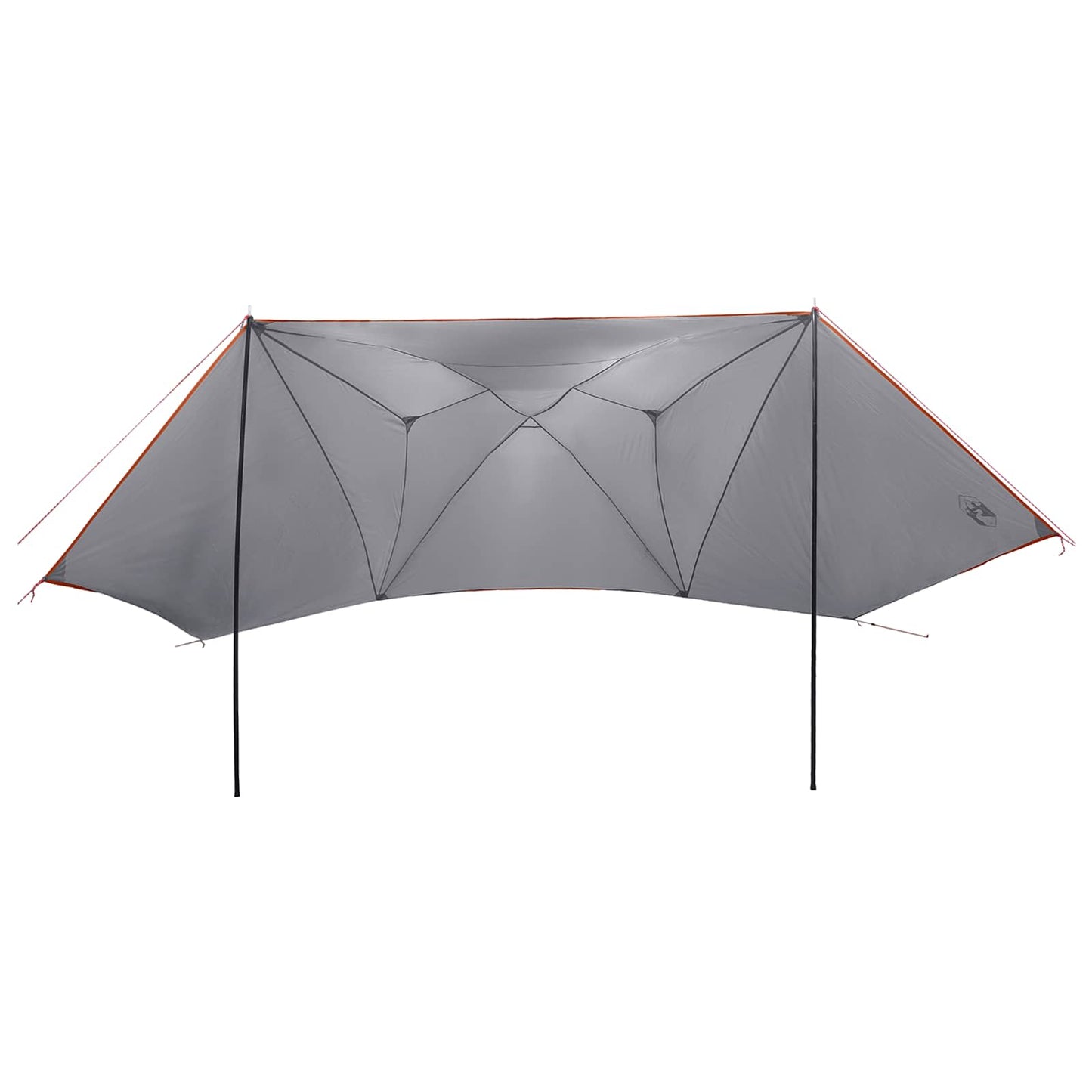 vidaXL Car Tent 350 x 250 cm Grey and Orange Polyester and Steel