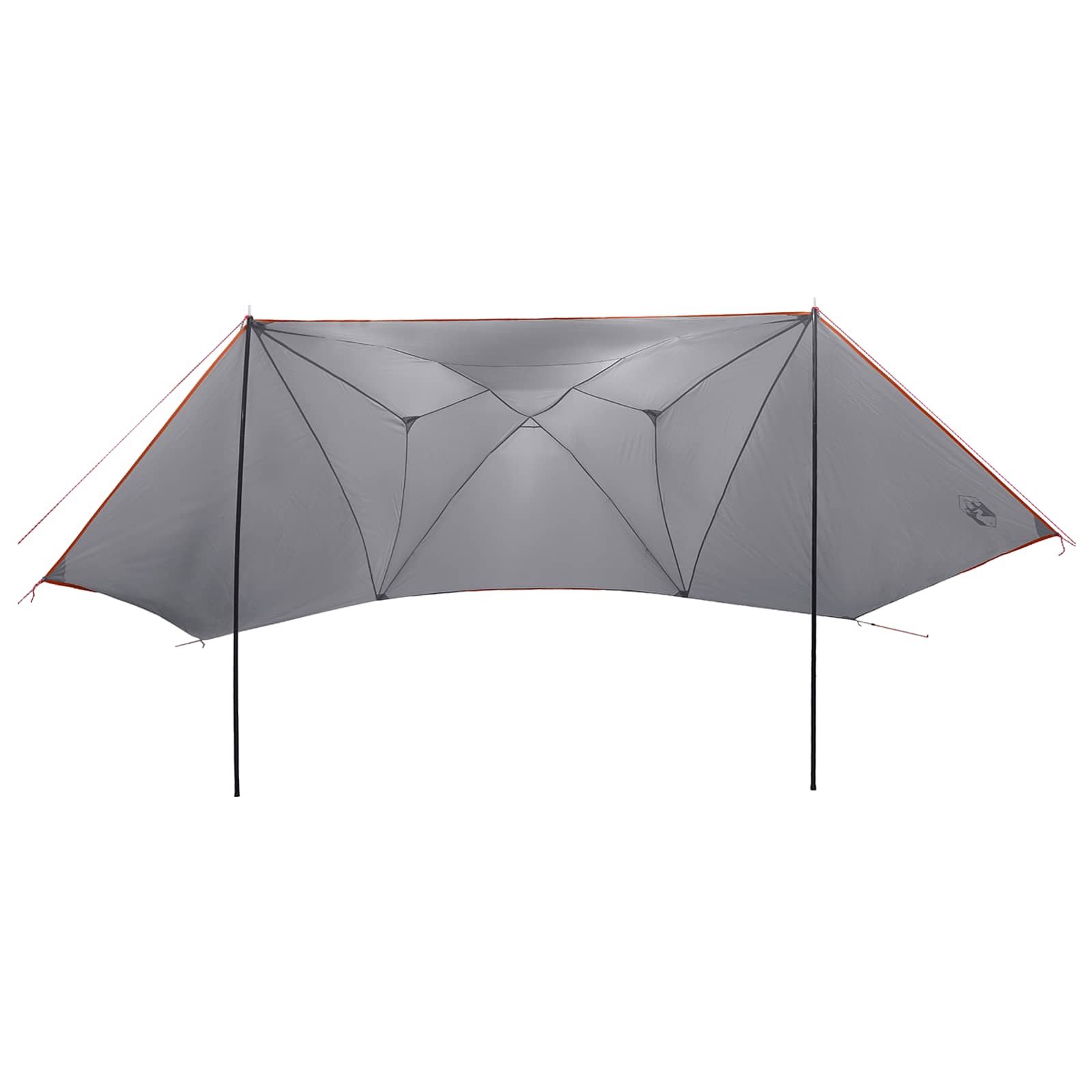 vidaXL Car Tent 350 x 250 cm Grey and Orange Polyester and Steel