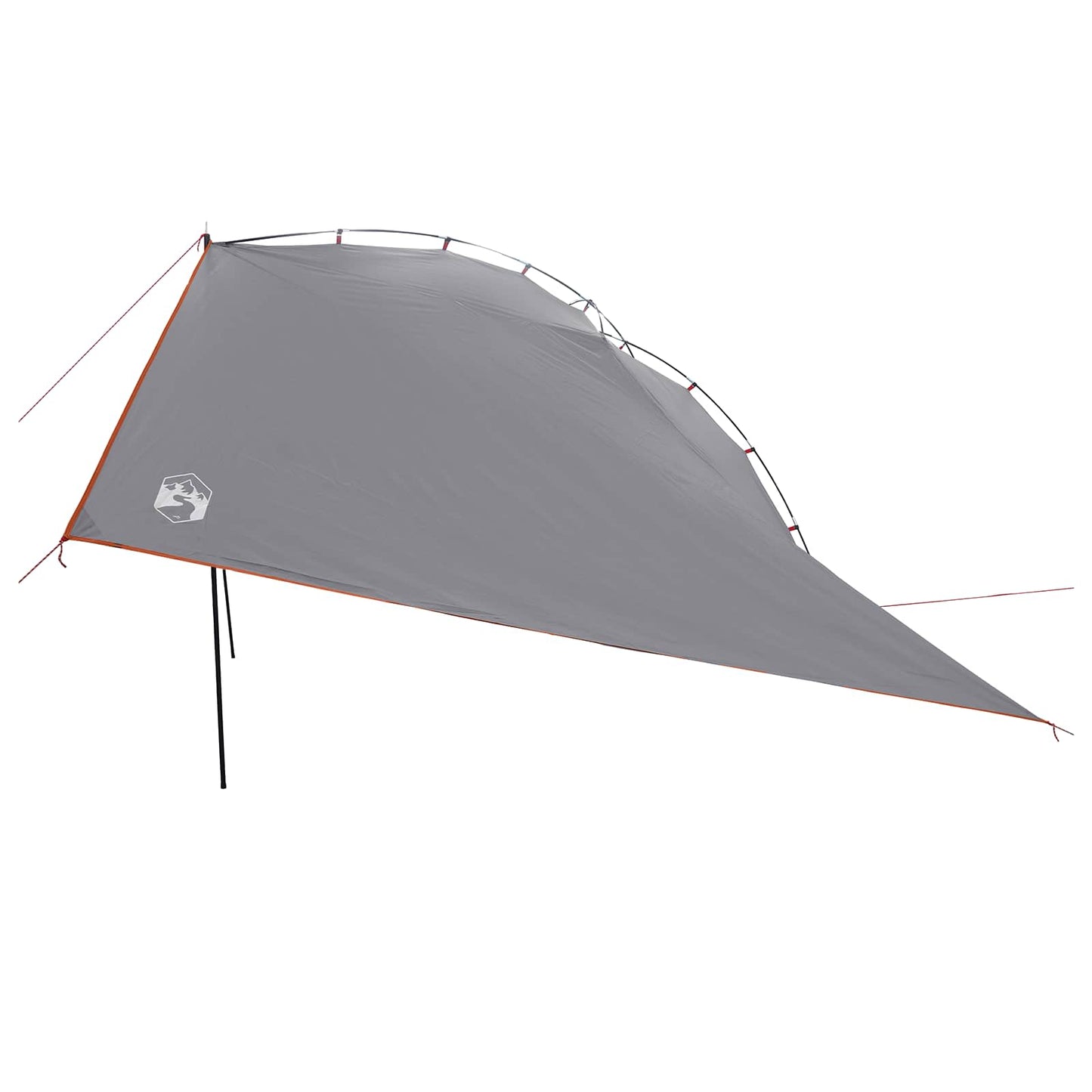 vidaXL Car Tent 350 x 250 cm Grey and Orange Polyester and Steel