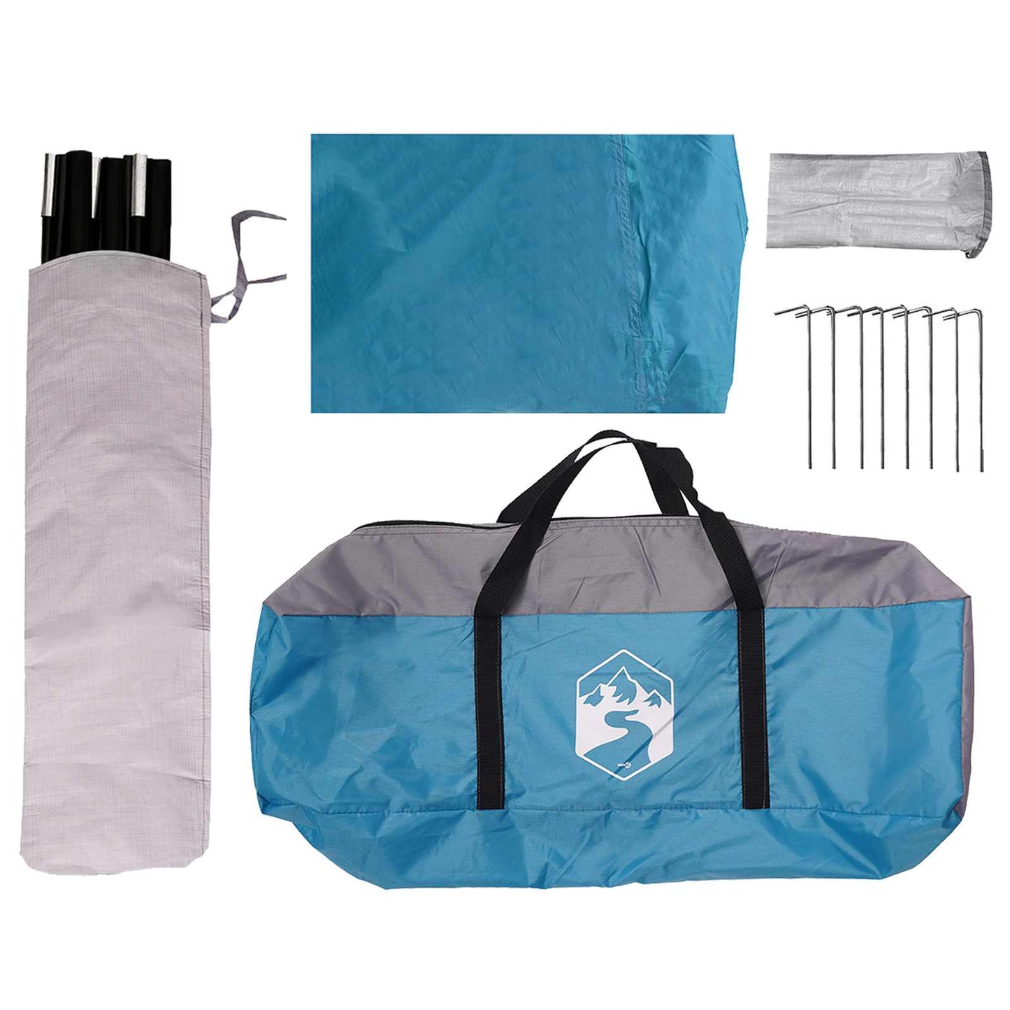 vidaXL Vehicle Awning Blue 518 x 580 x 215 cm Polyester and Steel