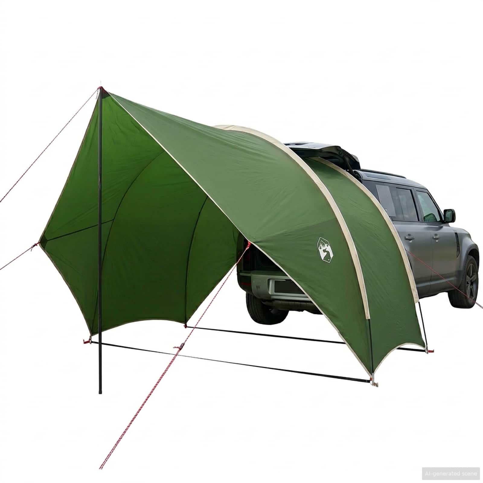 vidaXL Tailgate Awning Water-resistant 405 x 280 x 220 cm Green
