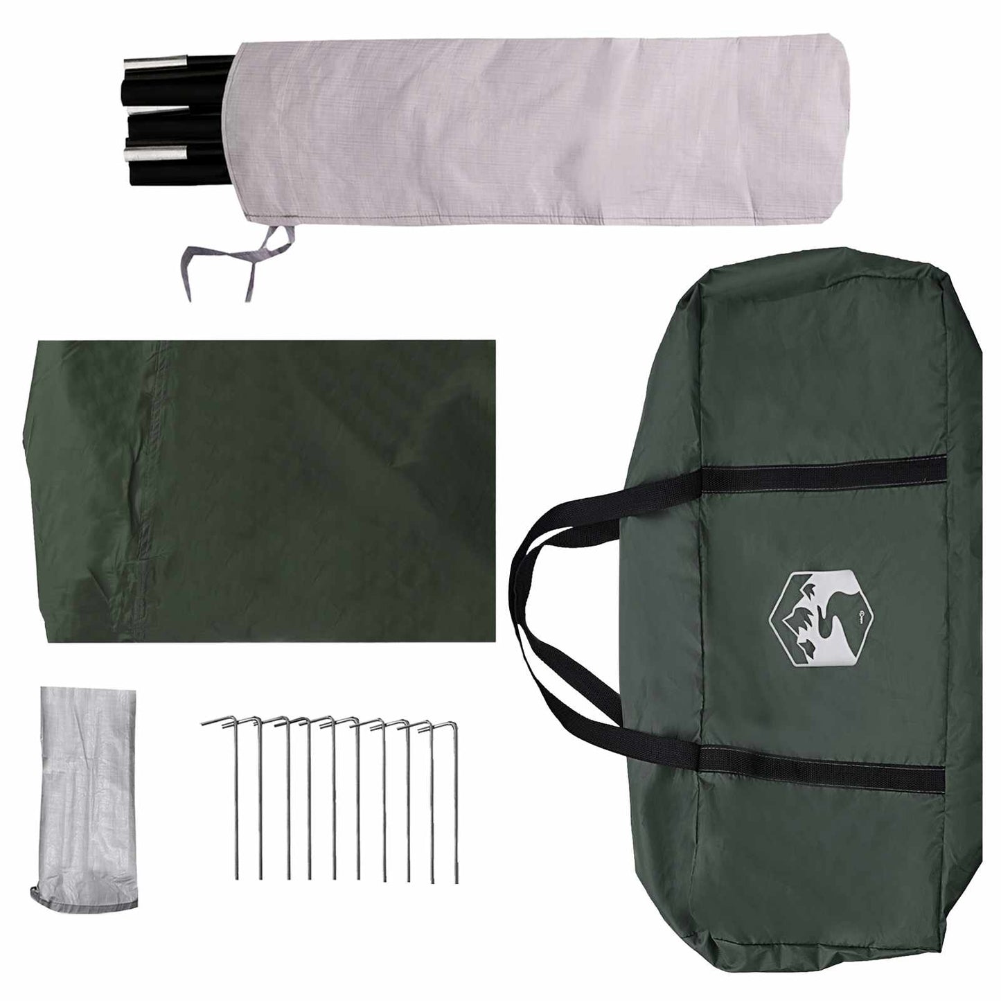 vidaXL Tailgate Awning Water-resistant 405 x 280 x 220 cm Army Green
