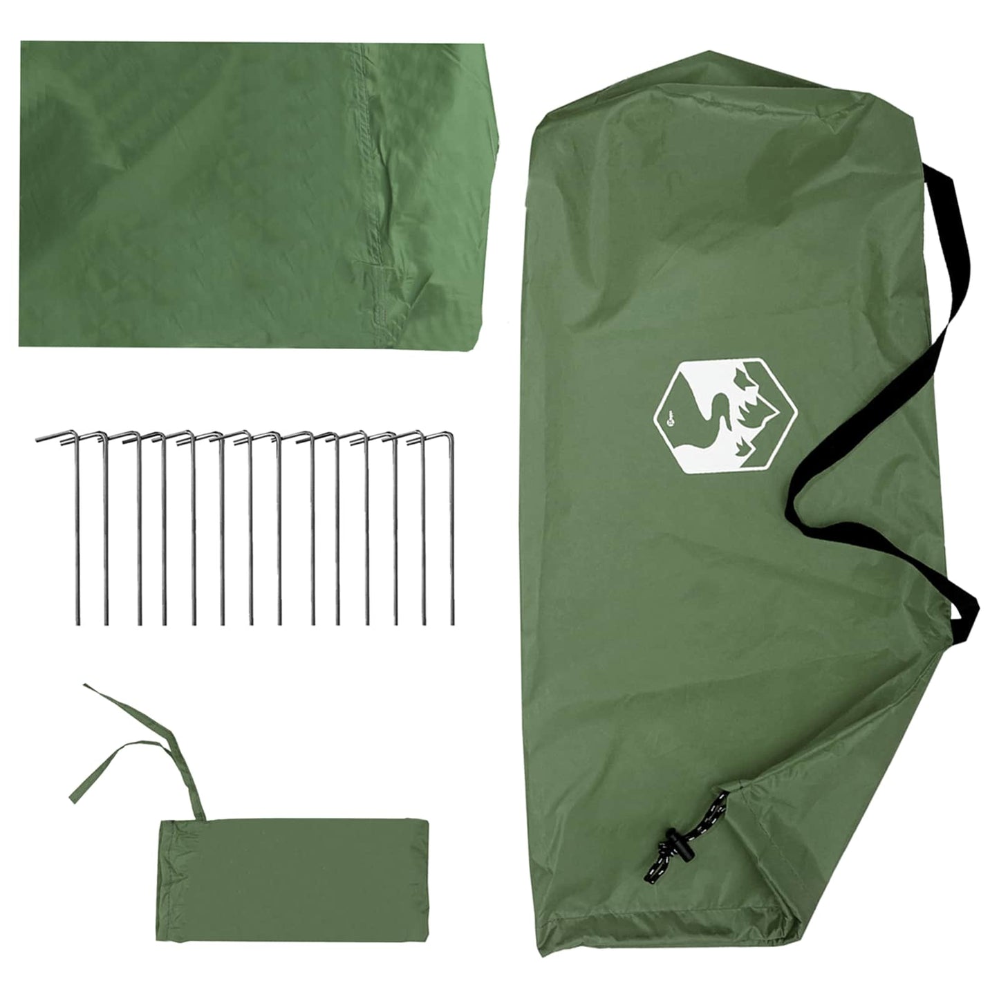 vidaXL Camping Tarp with Mesh Walls 340 x 260 x 220 cm Green