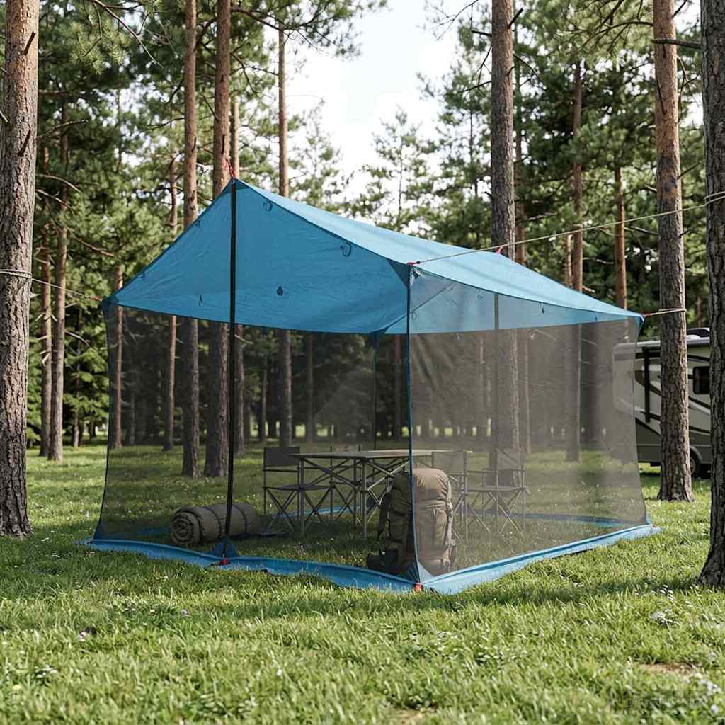 vidaXL Camping Tarp with Mesh Walls 340 x 260 x 220 cm Blue