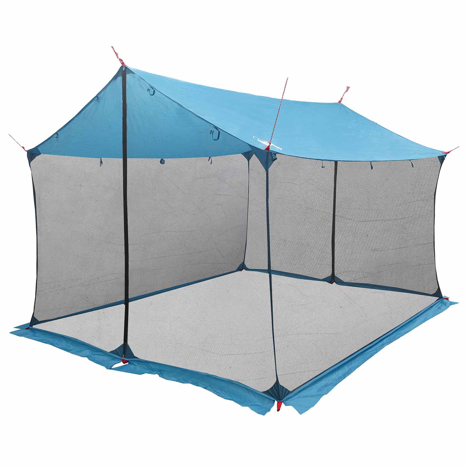 vidaXL Camping Tarp with Mesh Walls 340 x 260 x 220 cm Blue