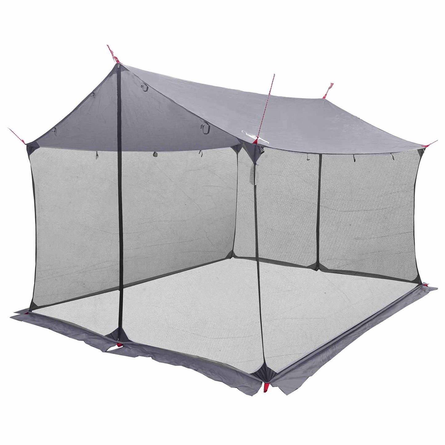 vidaXL Camping Tarp with Mesh Walls 340 x 260 x 220 cm Grey and Orange