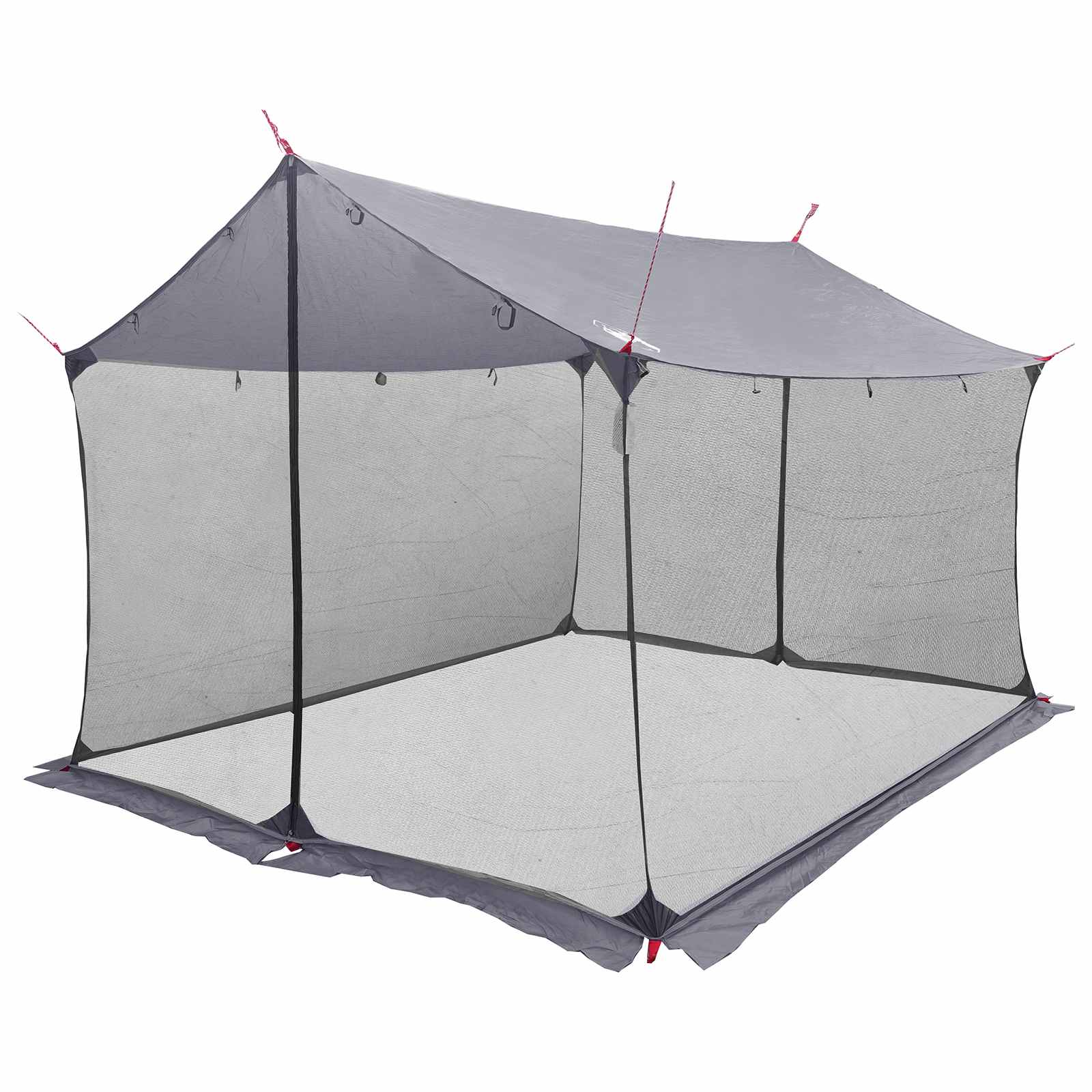 vidaXL Camping Tarp with Mesh Walls 340 x 260 x 220 cm Grey and Orange