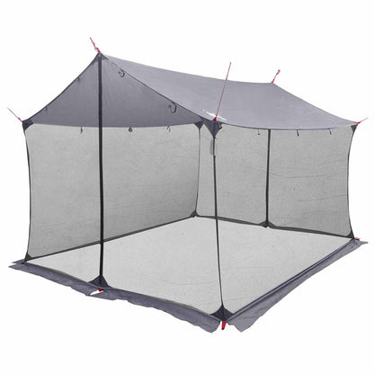 vidaXL Camping Tarp with Mesh Walls 340 x 260 x 220 cm Grey and Orange