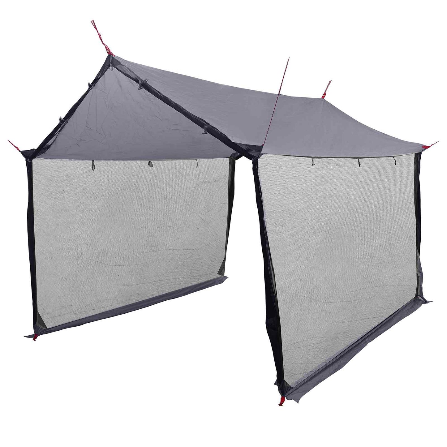 vidaXL Camping Tarp with Mesh Walls 340 x 260 x 220 cm Grey and Orange