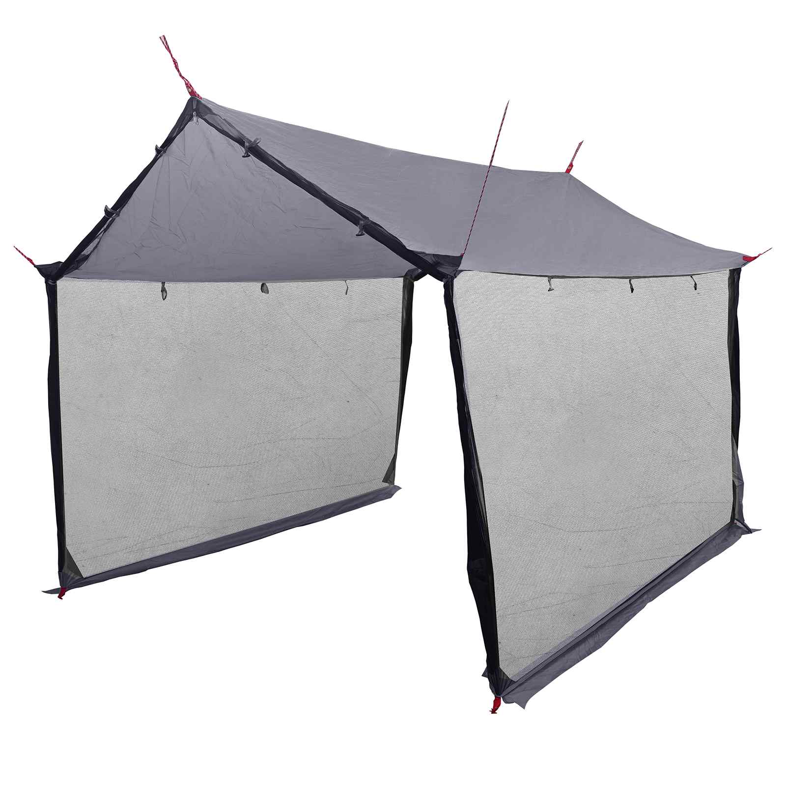 vidaXL Camping Tarp with Mesh Walls 340 x 260 x 220 cm Grey and Orange