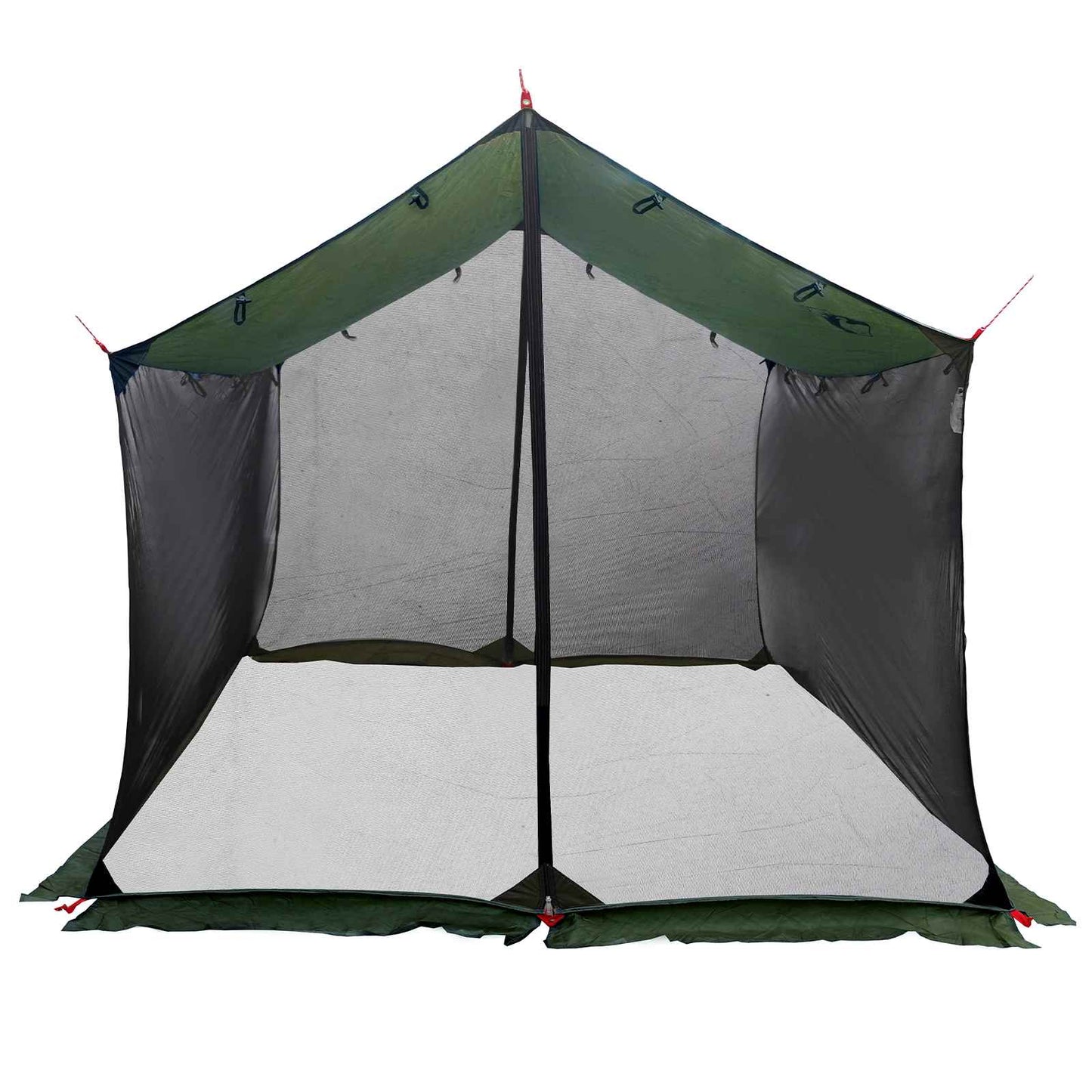 vidaXL Camping Tarp with Mesh Walls 340 x 260 x 220 cm Army Green
