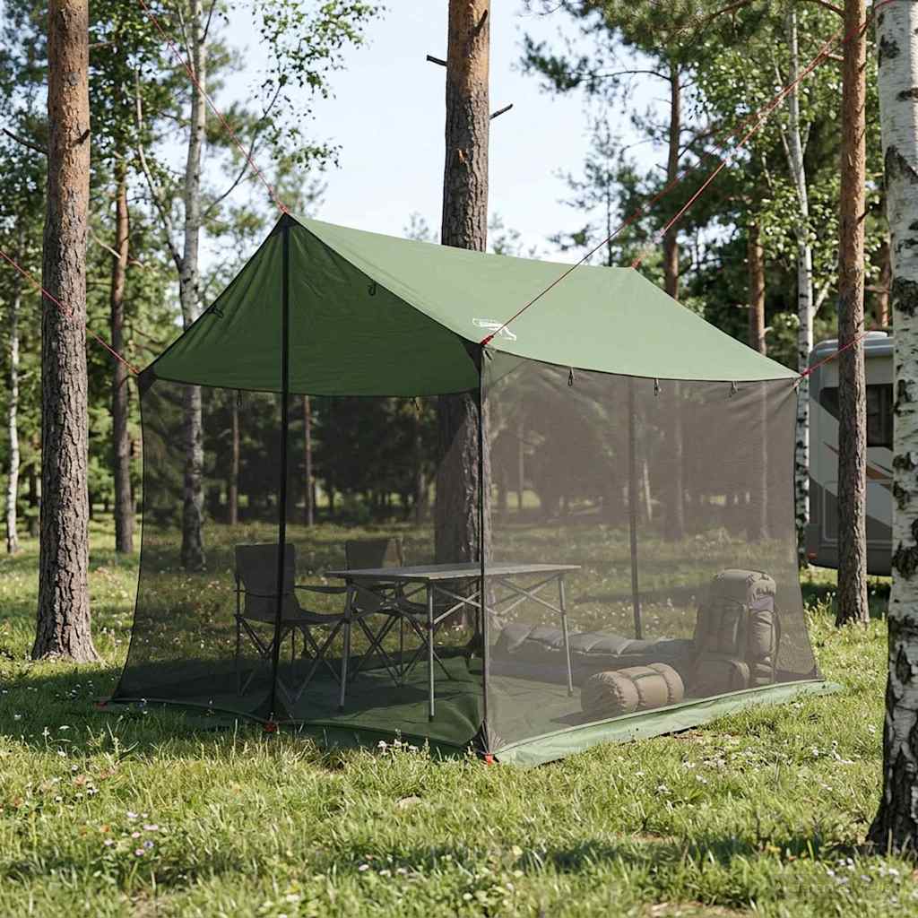 vidaXL Camping Tarp with Mesh Walls 270 x 210 x 210 cm Green