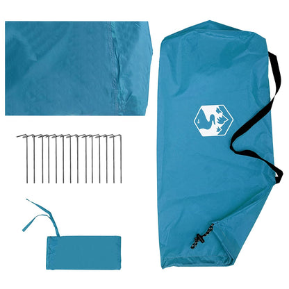 vidaXL Camping Tarp with Mesh Walls 270 x 210 x 210 cm Blue