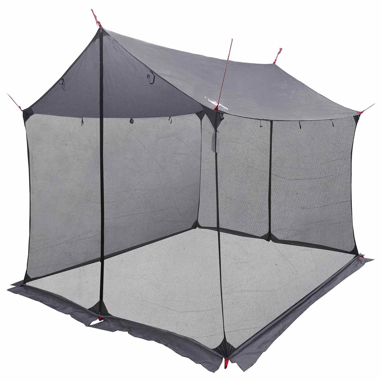 vidaXL Camping Tarp with Mesh Walls 270 x 210 x 210 cm Grey and Orange