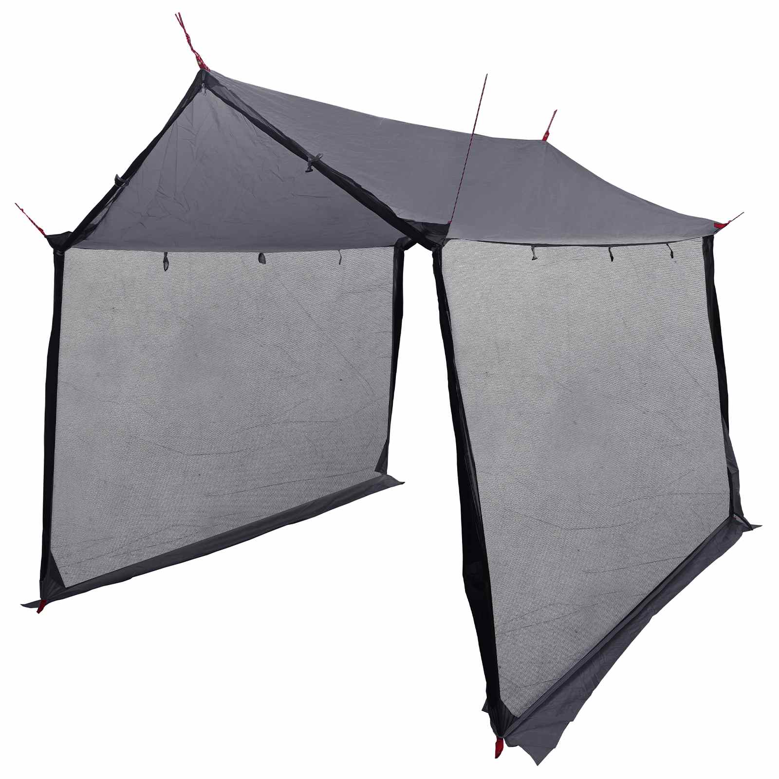 vidaXL Camping Tarp with Mesh Walls 270 x 210 x 210 cm Grey and Orange