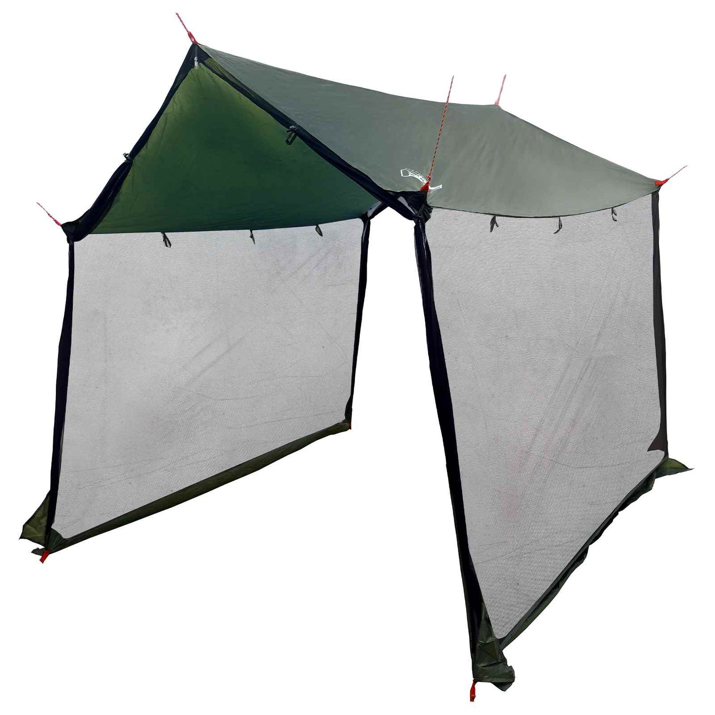 vidaXL Camping Tarp with Mesh Walls 270 x 210 x 210 cm Army Green